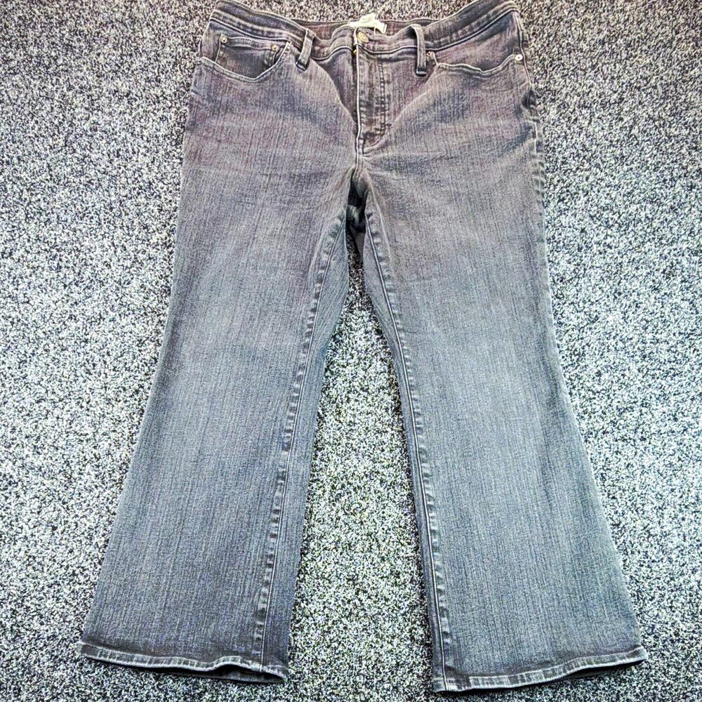 Madewell Women’s Dark Wash Gray Bootcut Slim Fit Stretch 5-Pocket Jeans 27